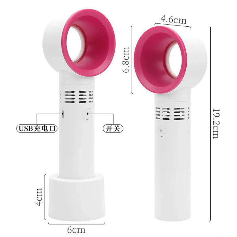 USB Charging Eyelash Dryer Bladeless Fan for False Lashes & Makeup Setting