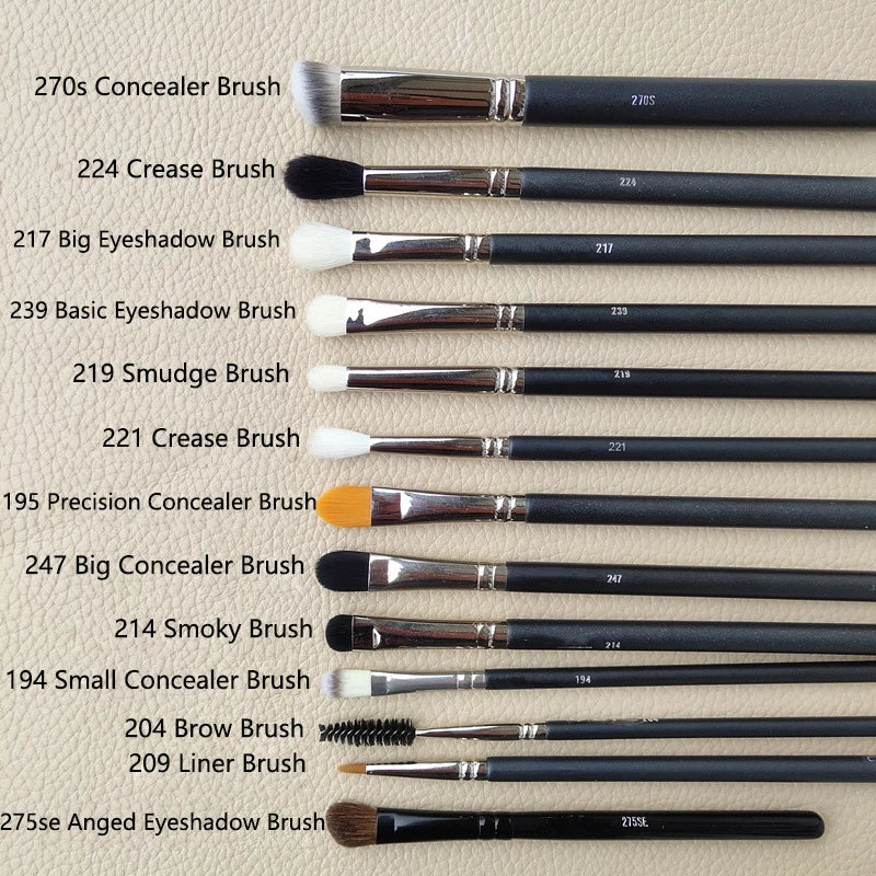 Premium Makeup Brushes Set for Face Eyeshadow Contouring - Animal Hair, Wooden Handle