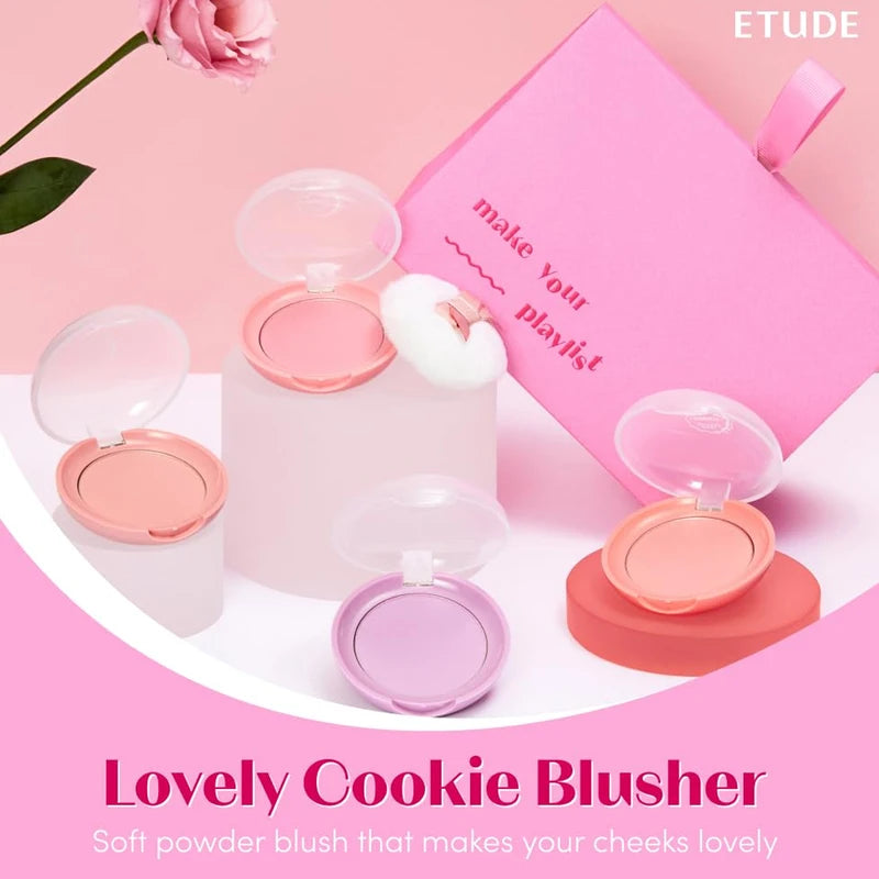 Korean Blusher Powder Set - Multiple Colors, Soft Fine Texture, Compact Makeup