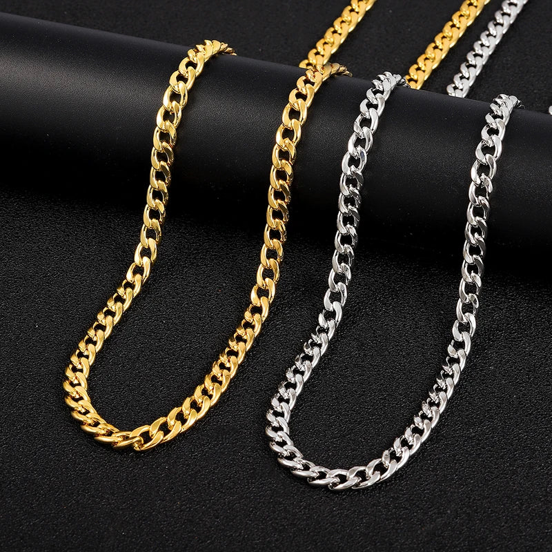 Classic Cuban Link Chain Necklace for Men and Women – Stylish Jewelry Gift