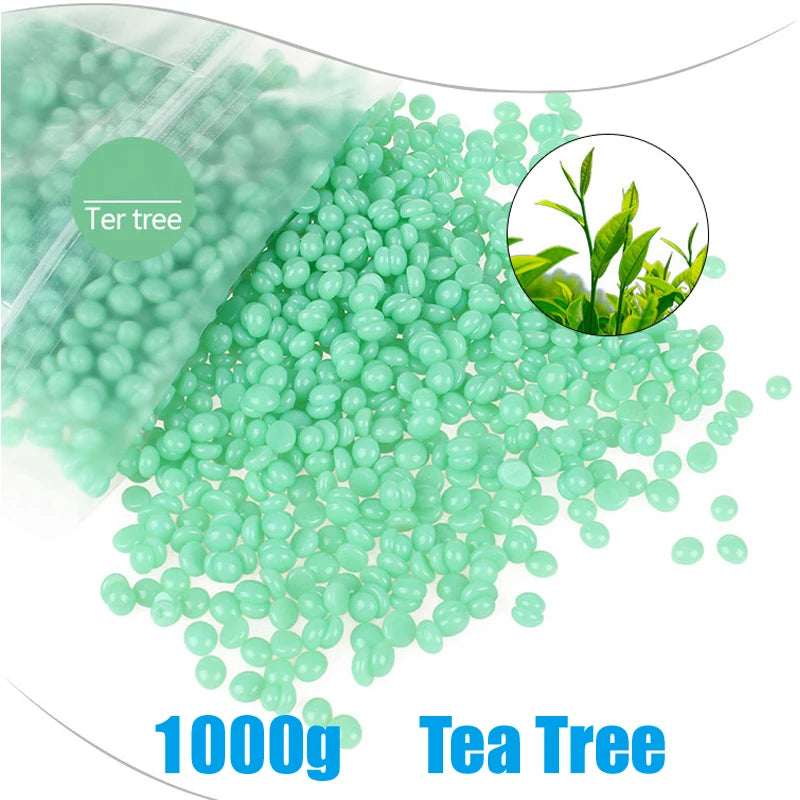1000g Painless Wax Beads for Body Face Bikini Hair Removal - Hard Wax Beans