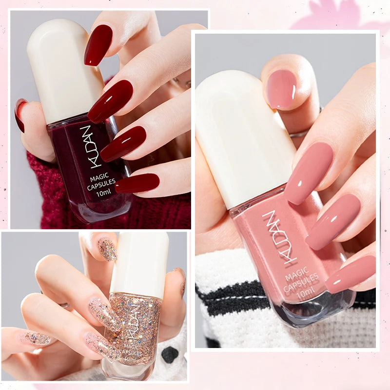 10ml Water-Based Nail Polish Set - Long Lasting Quick Drying Variety Pack
