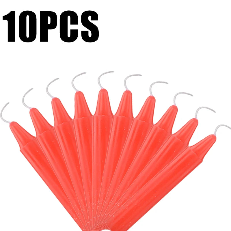 Mini Taper Candles 10-Pack - Holiday Christmas & Wedding Decor, Handmade Wax
