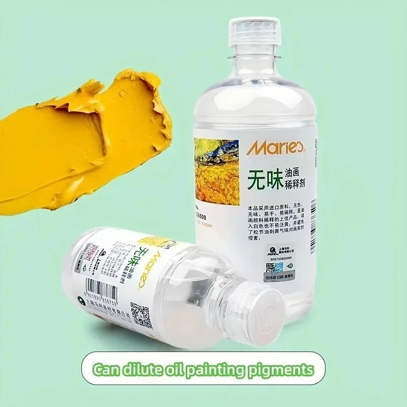Oil Paint Thinner - Colorless Odorless Toning Oil for Artists, 50/100ml