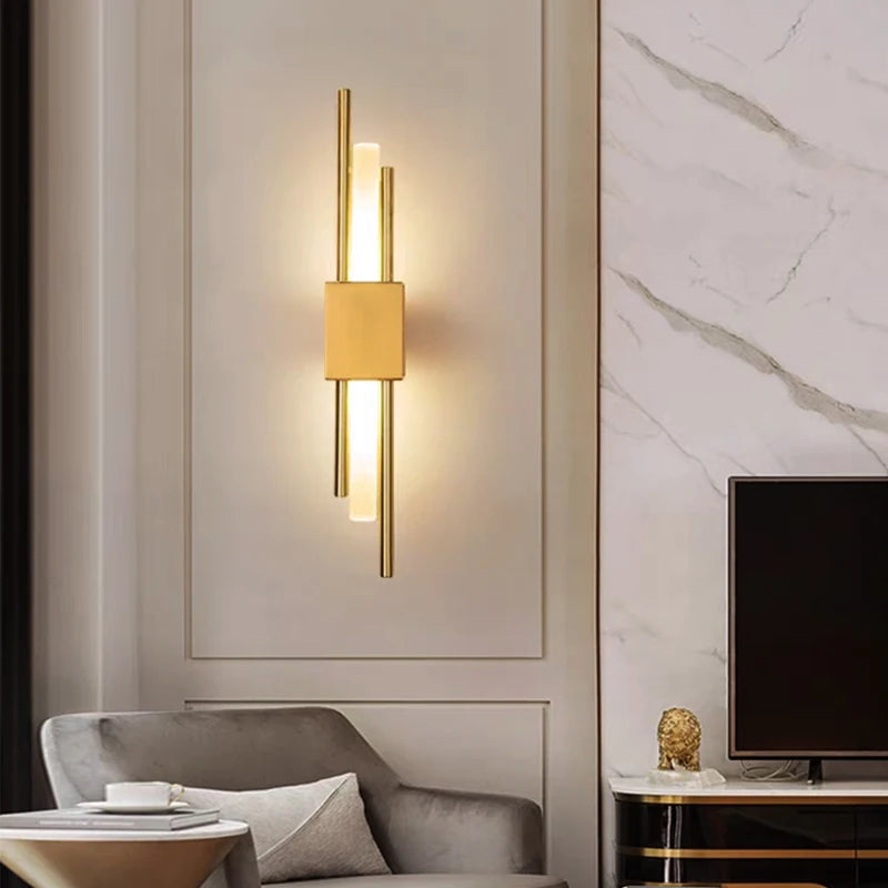 Modern Nordic LED Wall Sconce Lamp with USB & Acrylic Shade for Bedroom Living Room