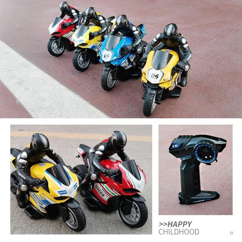 High-Speed RC Motorcycle 1:6 & 1:10 Scale Electric Remote Control Car Drift Bike