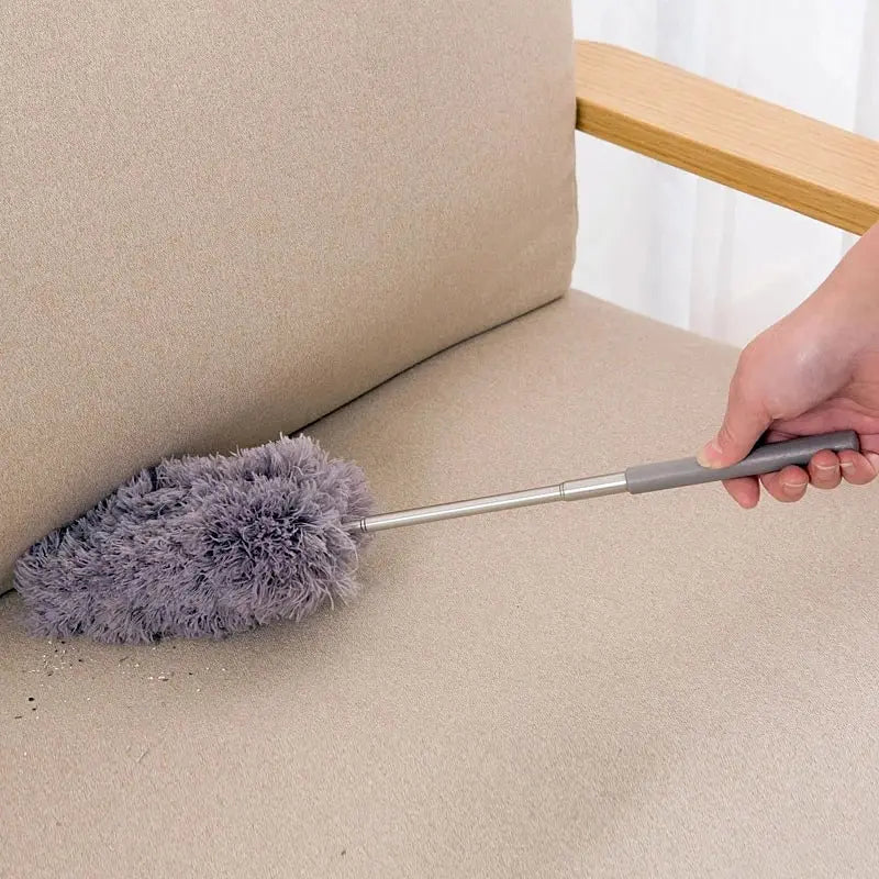 Retractable Dusting Brush with Microfiber Head & Long Handle for Car & Home Cleaning