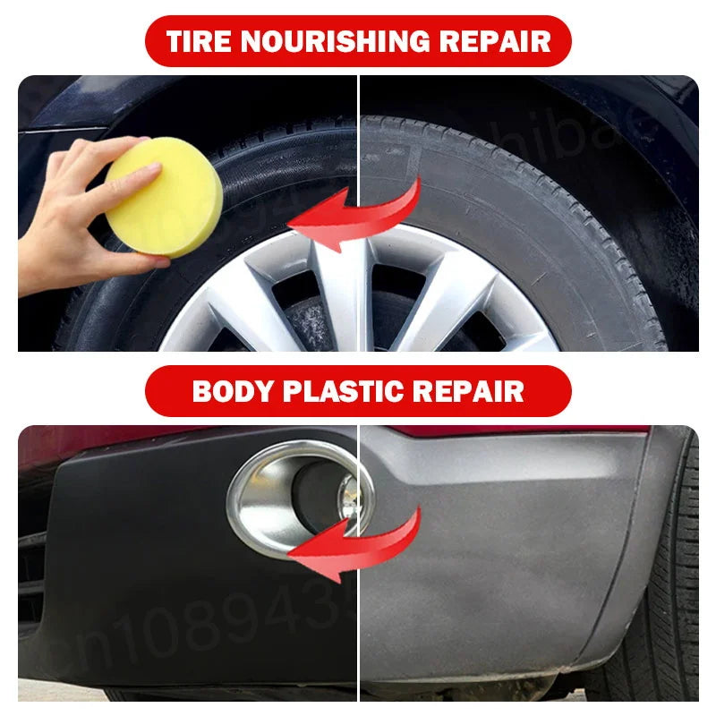 Car Tire Coating Wax for Shine & Protection - 50g Anti-Aging Rubber Polish