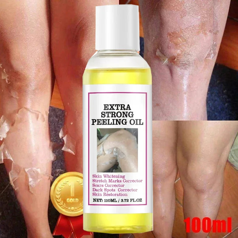Organic Peeling Body Oil & Exfoliating Lotion for Dark Skin Brightening