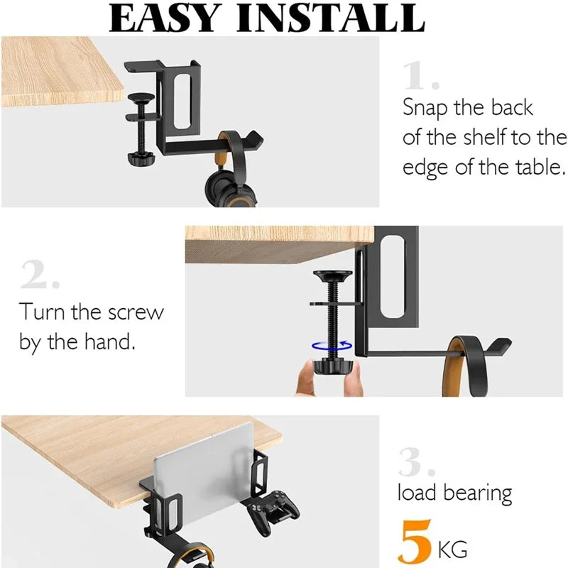 Laptop Stand with Heat Sink for Office Use - No Punching Side, Metal, Adjustable