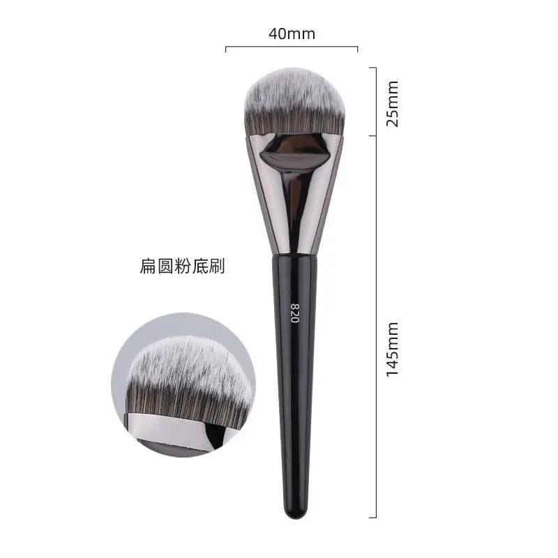 2pcs Makeup Foundation Brushes Set - Angled Flat Face Face Essential Beauty Tools