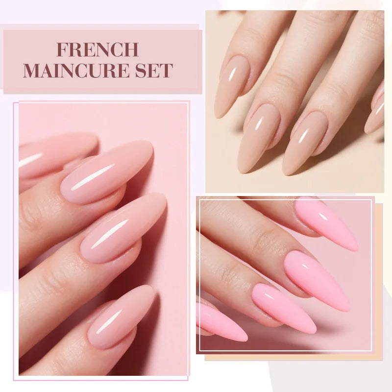 6pcs Gel Nail Polish Kit HEMA-Free UV Construction Nail Art Set - Assorted Colors