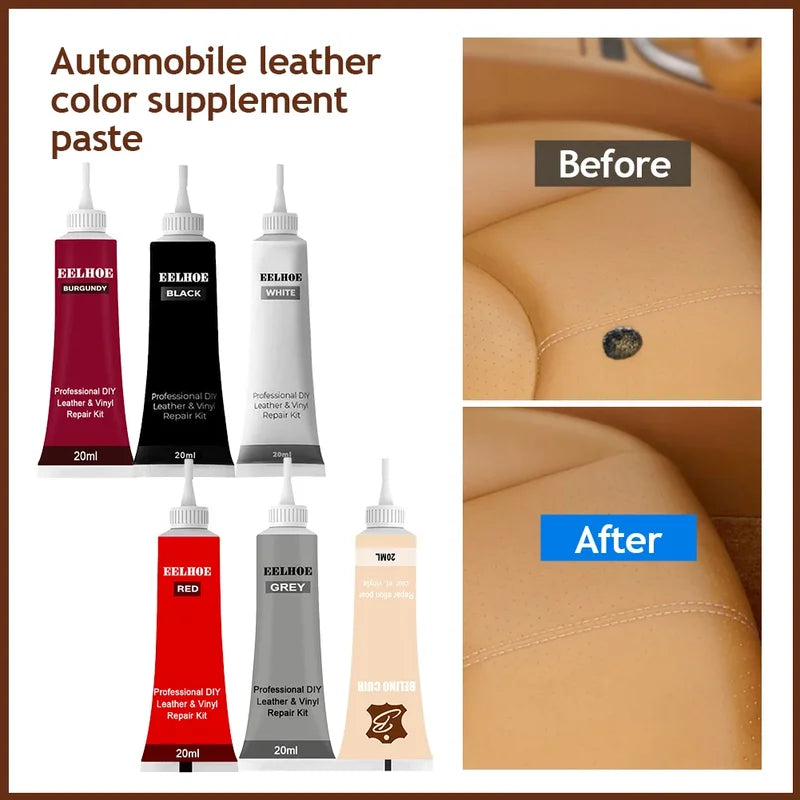 Leather Repair Gel for Car Seats and Furniture - 20ml Leather Finish, Quick Fix