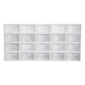 Stackable Transparent Shoe Storage Box with Side Flap - Dustproof & Ventilated, 20pcs