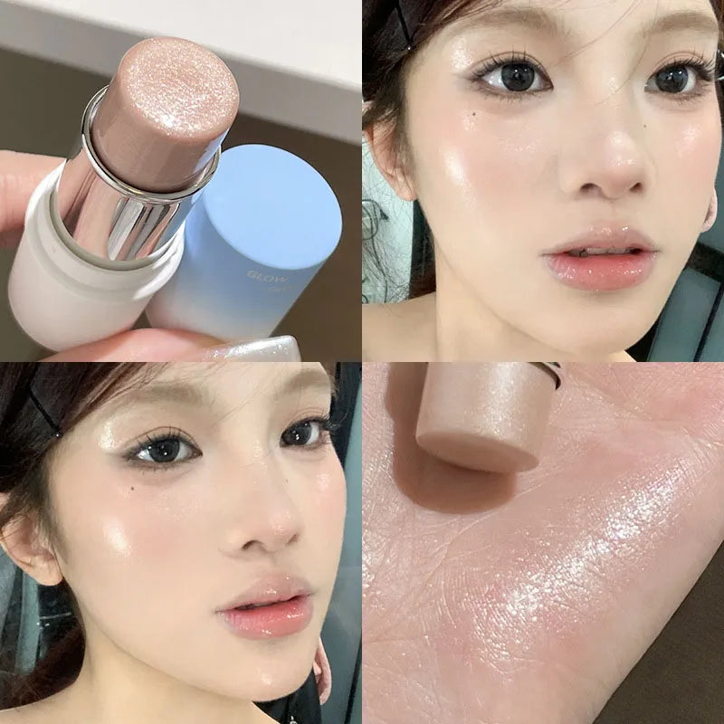 Waterproof Highlighter Stick for Face Makeup Brightening & Contouring - Multiple Colors