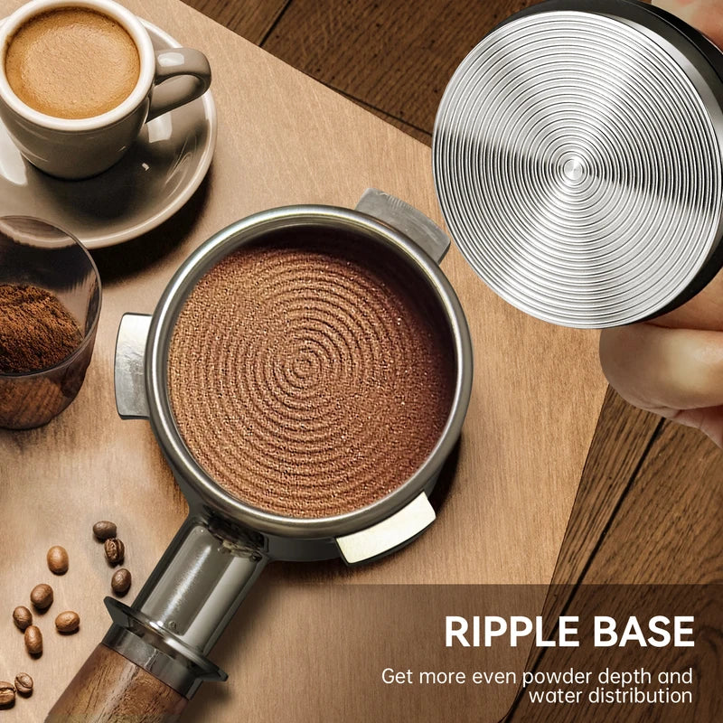Professional Espresso Coffee Tamper with Spring Loaded Calibration and Sound Feedback