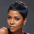 150% Density 4-Inch Curly Wave Human Hair Wig for Women - Full Machine Made Daily & Party Wear