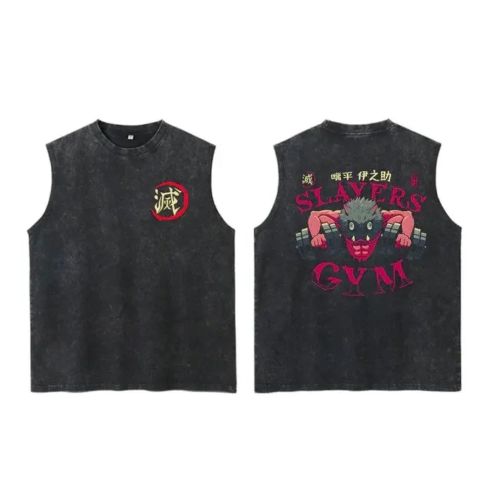 Anime Demon Slayer Tank Tops for Men Women Sleeveless Shirt Summer Oversized Gym Vest