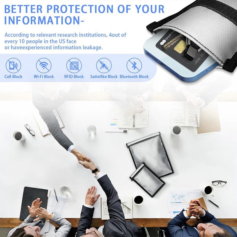 Fireproof Waterproof Faraday Bag Signal Blocker for Phones Tablets & Laptops