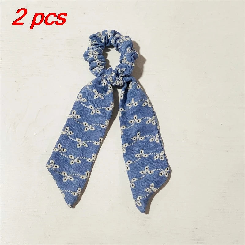 Ladies' Hair Scrunchies Pack - Elegant Ribbon & High Elastic Hair Bands