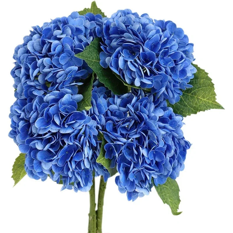 Artificial Hydrangea Flowers 4 Pcs Real Touch Latex Wedding Bouquet Home Decor