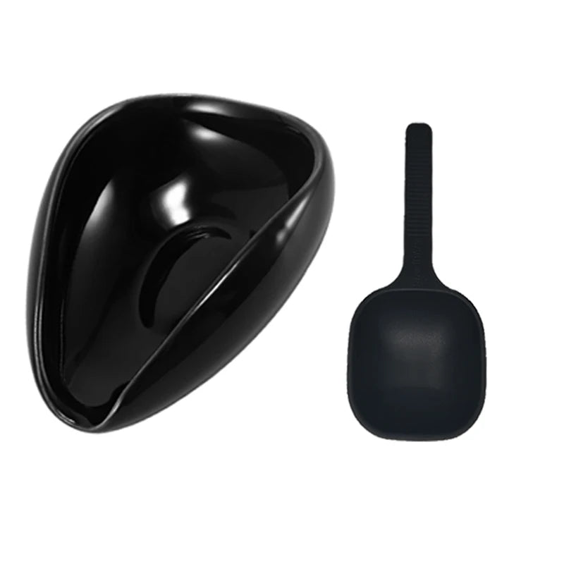 Coffee Bean Dosing Cup and Spoon Set - Ceramic Espresso & Tea Accessories