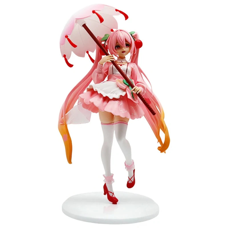 Anime Goddess Hatsune Miku PVC Figure - Handmade Cute Cherry Model, Collectible Decor