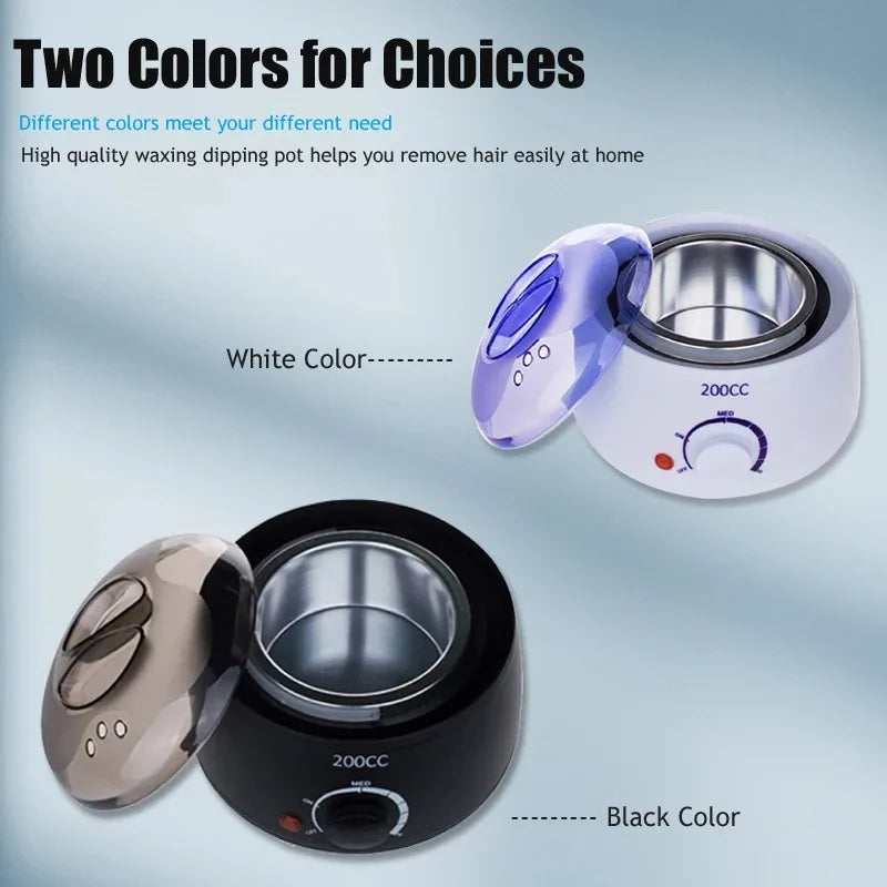 200ml Hair Removal Wax Heater Kit with Multiple Colors - Fast Melting & Temperature Control