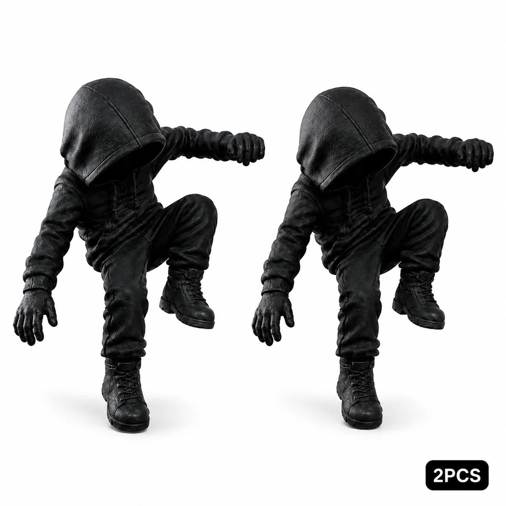 Hooded Climbing Monitor Edge Decor Figurine for Gaming & Office Setup