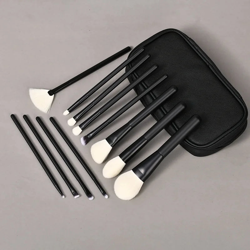 18-Piece Makeup Brush Set with Natural Goat Hair - Professional Cosmetic Tools