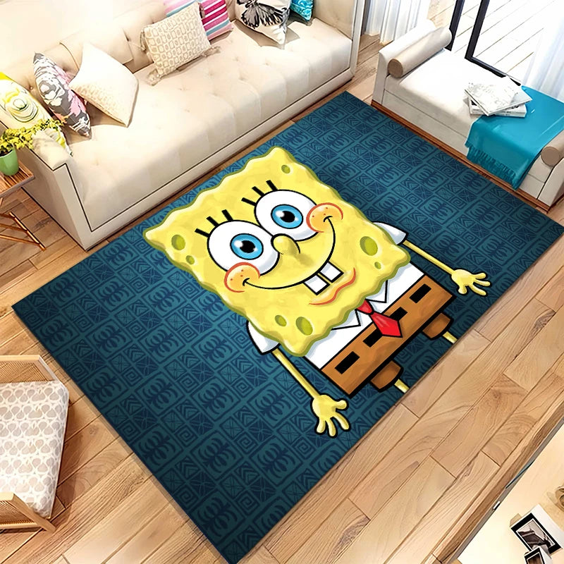 Funny Cartoon Living Room Area Rug Non-Slip Soft Carpet for Bedroom Playroom
