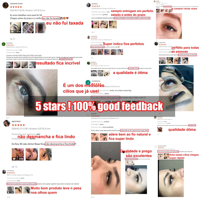False Eyelashes Extension 6 Trays Volume Fans Soft Individual Eyelash Extensions