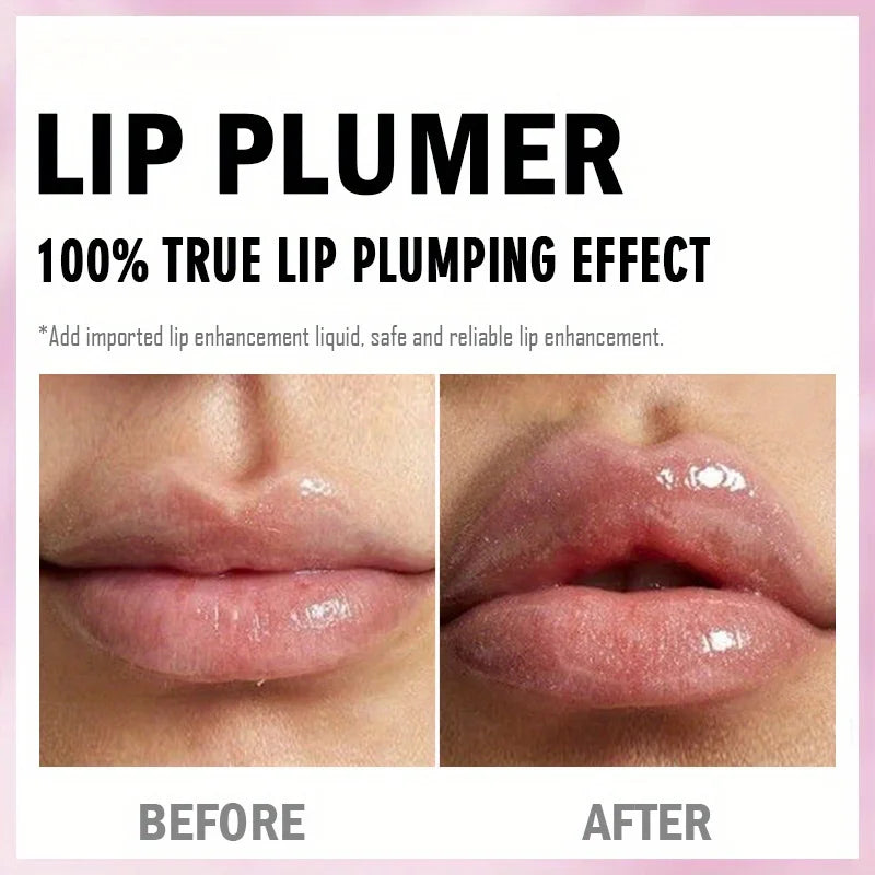 Shimmer Lip Oil Tinted for Fuller Lips Collagen Lip Gloss Moisturizing Lip Enhancer