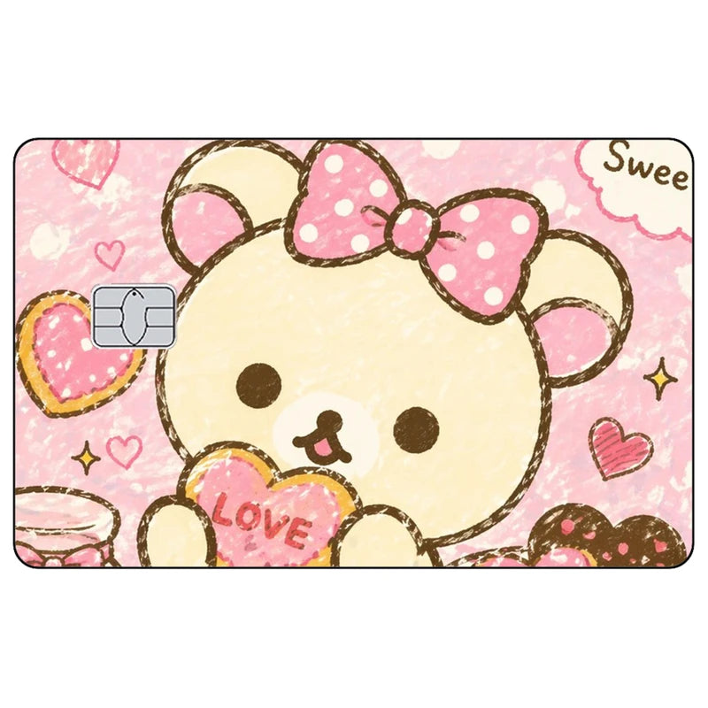 Cute Cartoon Credit Card Skin Stickers - Rilakkuma Matte Card Decorations