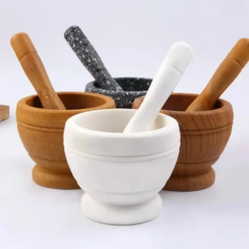 Resin Mortar and Pestle Spice Grinder Set for Herbs Garlic and Seasonings