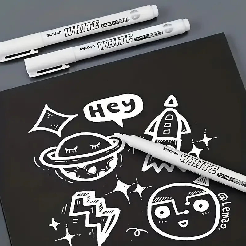 Waterproof White Marker Pen Set for Tire Painting Fabric Wood Leather - Permanent Alcohol Graffiti