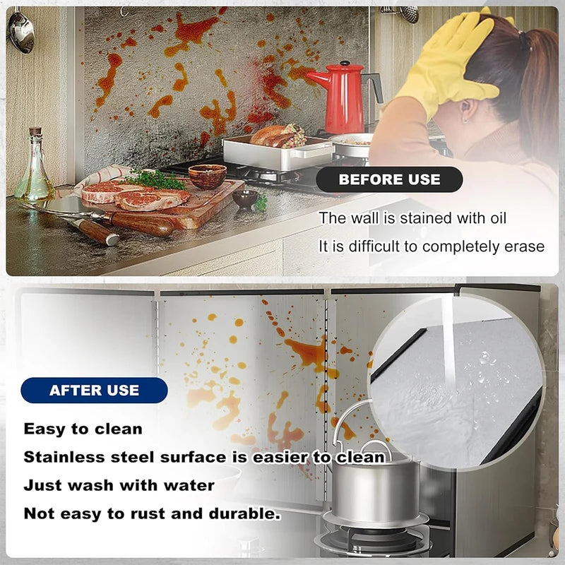 Foldable Stainless Steel Oil Splash Guard for Stove Top Kitchen Safety
