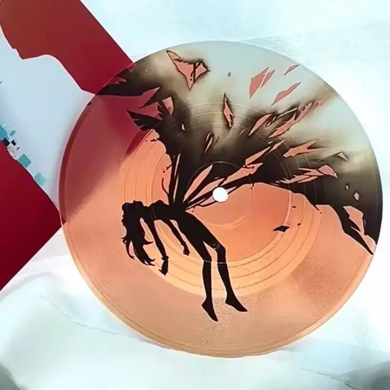 Anime Acrylic Record Coaster Set for Coffee Table and Desk Decor - Rei & Asuka