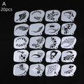 Reusable Face & Body Paint Stencils for Party Makeup - Art Templates, All Colors