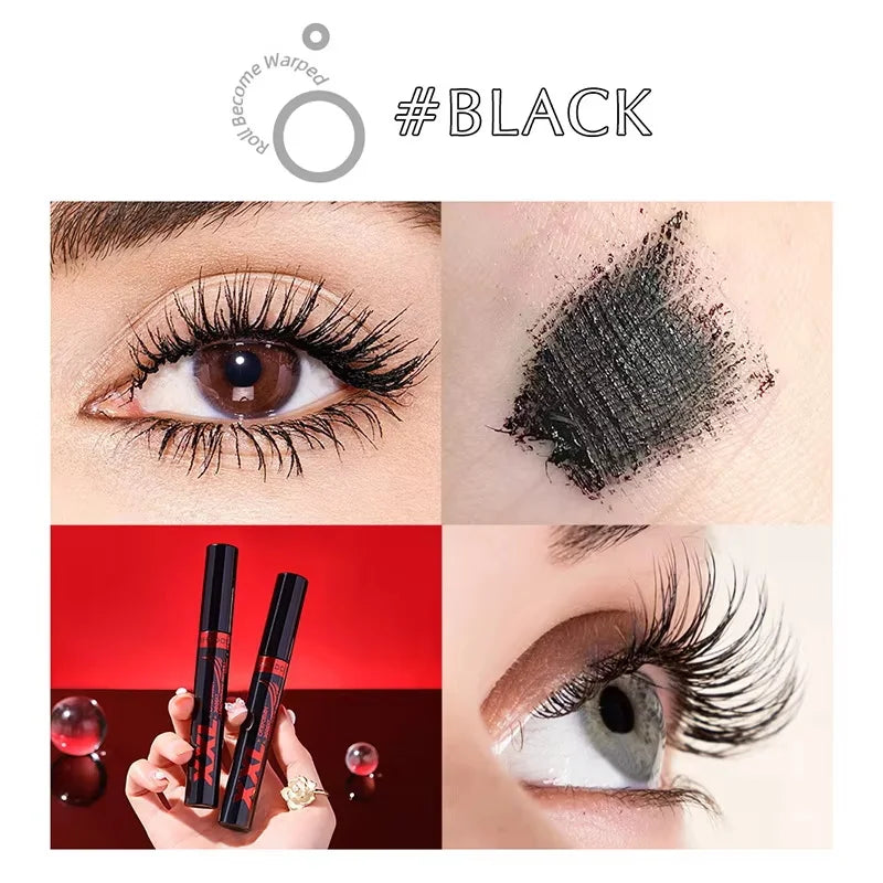 Waterproof 3D Volumizing Mascara - Long-Lasting Curl & Lengthening Black Eyelash Makeup