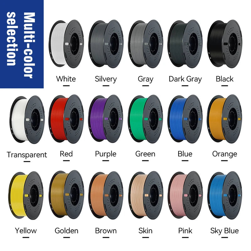 10KG 3D Printer Filament Set - PLA & PETG for FDM Printing, 1KG Rolls