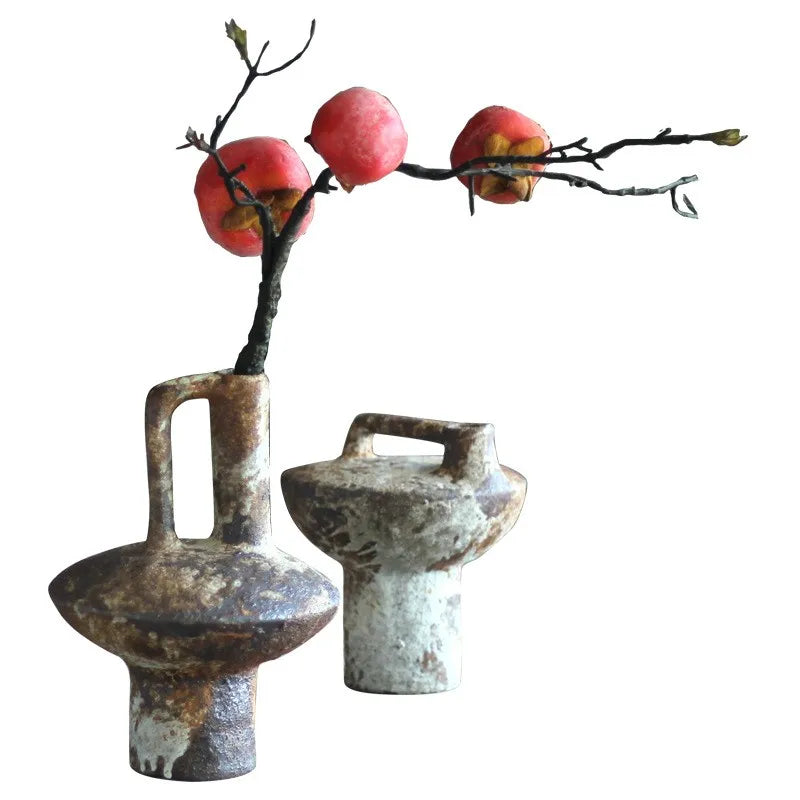 Ceramic Vase for Dried Flowers - Wall-Mount, Retro Home Decor Gift
