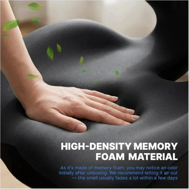 Ergonomic Memory Foam Chair Cushion for Coccyx Sciatica Relief Office Car Home