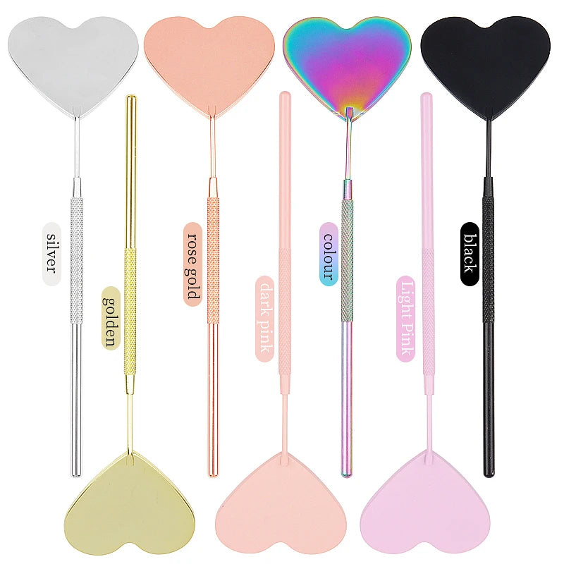 Heart Shape Eyelash Extension Magnify Mirror for Lash Tech Check & Makeup