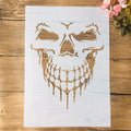 A4 Skull Ghost DIY Wall Stencil for Painting Scrapbooking Embossing - 29cm