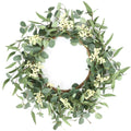45cm Easter Holiday Garden Rattan Wreath with Eucalyptus Leaf Decor - All Colors