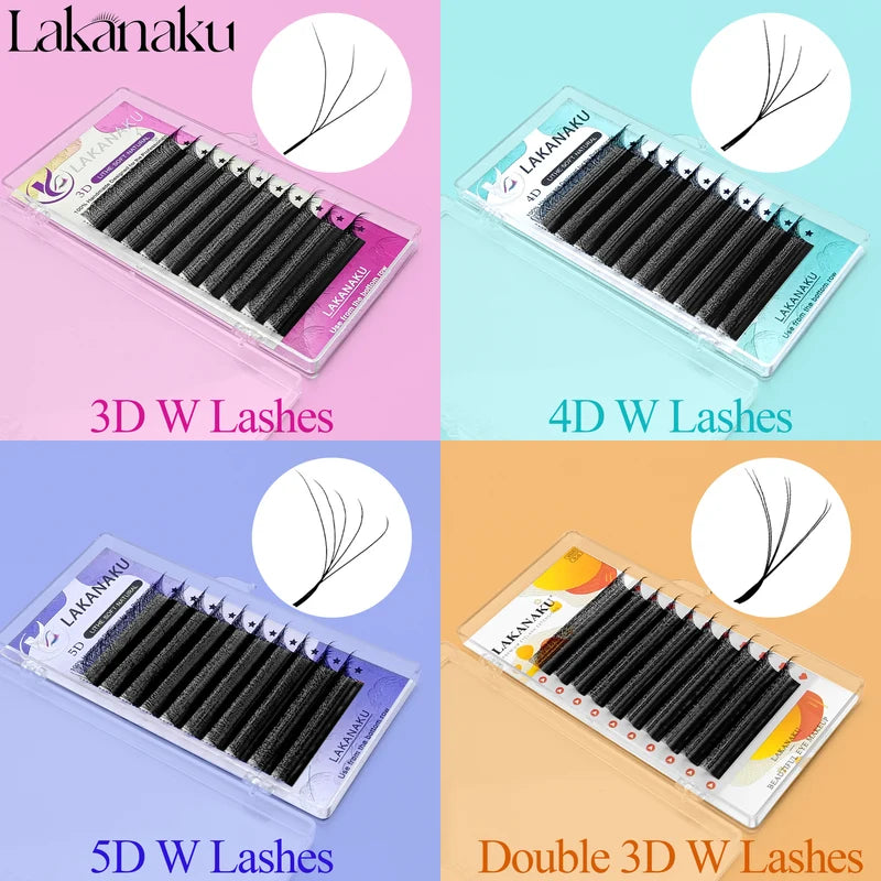 6D W Shaped Mink False Eyelashes Extension Volume Lashes for Eye Makeup