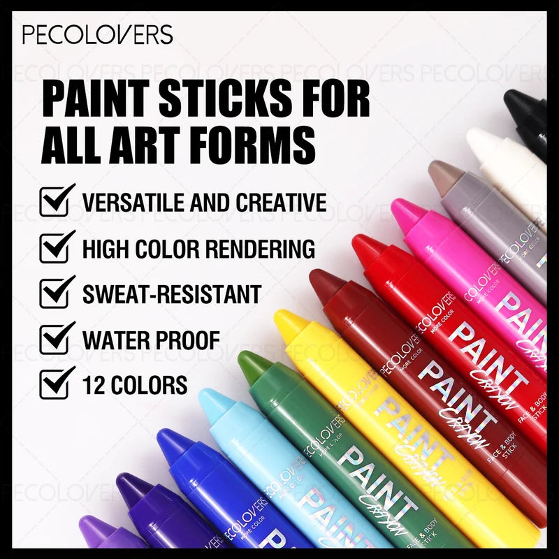 Color Body Painting Pens Set for Face & Body - Multi-Color, High Color Rendering