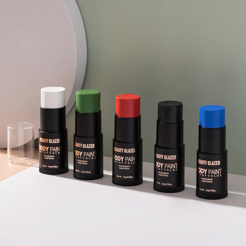 Face & Body Paint Kit - Non-Toxic, Safe for Sensitive Skin, 5 Colors for Party Cosplay