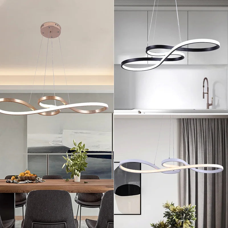 Modern Dimmable LED Pendant Light for Dining & Living Rooms